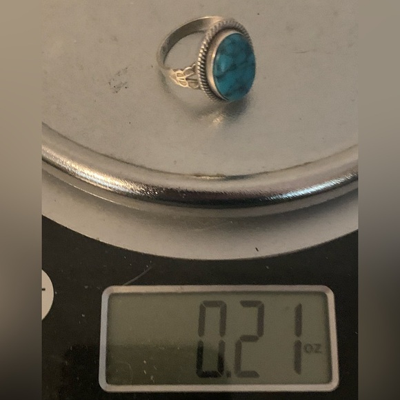 Genuine Spiderweb Turquoise Ring - Picture 9 of 9